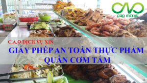 giấy phép vệ sinh an toàn thực phẩm cho quán cơm tấm