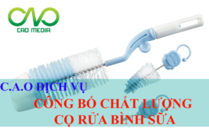 Công bố chất lượng sản phẩm cọ rửa bình sữa
